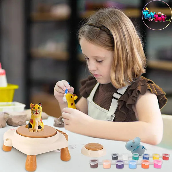 چرخ سفالگری کودک طرح گربه (Pussy Cat)