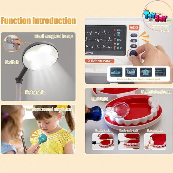 ست پزشکی کودک ترولی پزشکی کد 660-92 با 26 قطعه