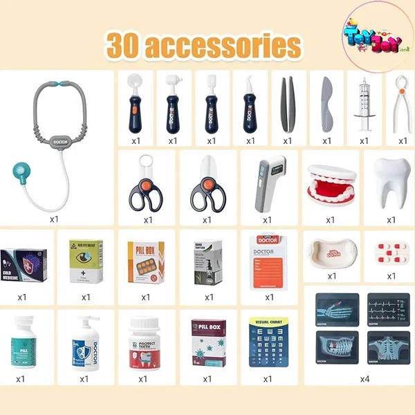 ست پزشکی کودک ترولی پزشکی کد 660-92 با 26 قطعه