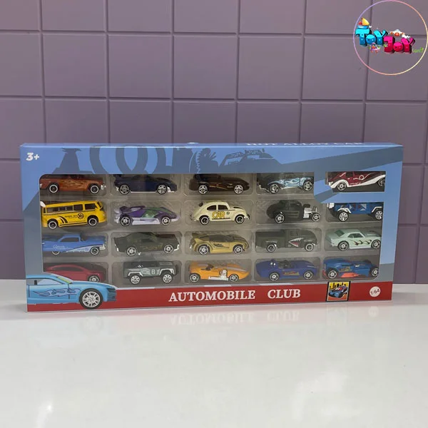 ماشین فلزی 20 عددی طرح هات ویلز مدل AUTOMOBILE CLUB مقیاس 1:64