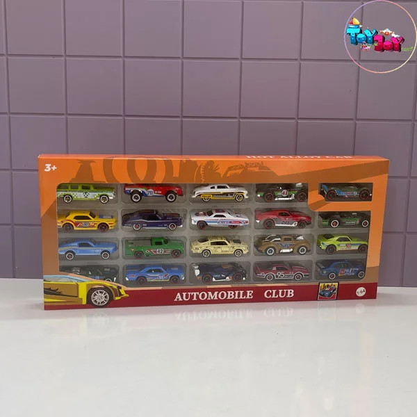 ماشین فلزی 20 عددی طرح هات ویلز مدل AUTOMOBILE CLUB مقیاس 1:64