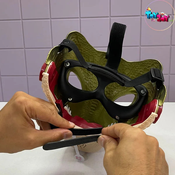 ماسک دایناسور تیرکس چراغدار و صوتی با فک متحرک کد 5502