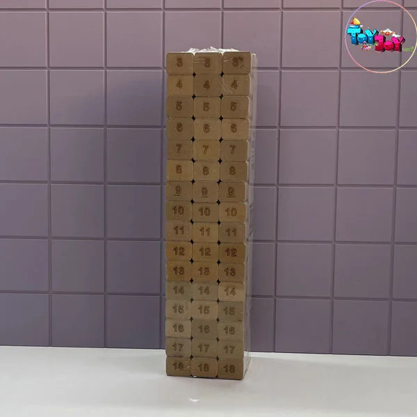 سوپر جنگا ۴۸ قطعه چوب طبیعی | برج هیجان سایز بزرگ