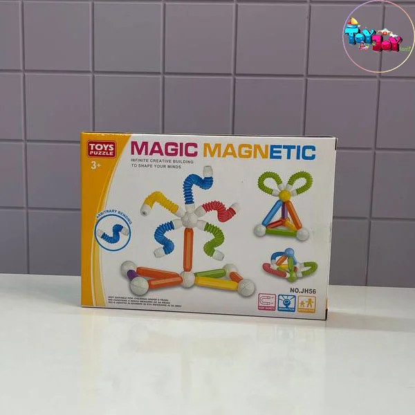 مگنت جادویی Magic Magnetic پاپ تیوب ۱۸ تکه مدل JH56 طرح پشت جعبه